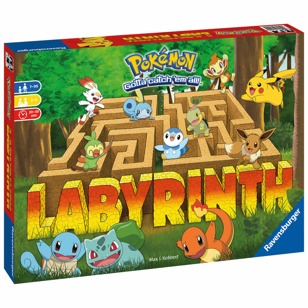 Ravensburger Pokémon Labyrinth, family game, board game, 26949