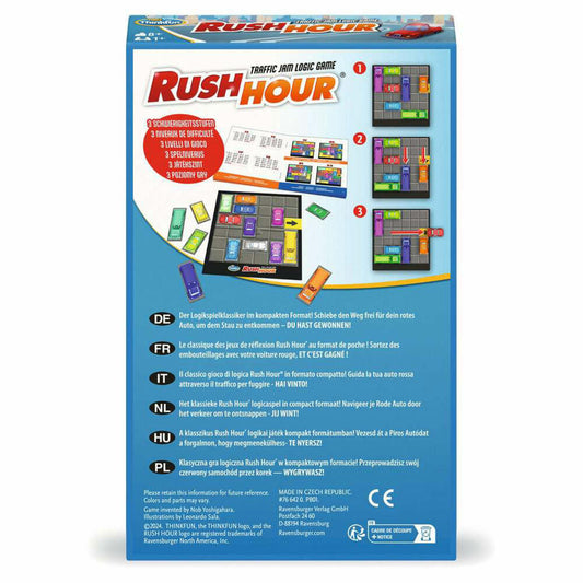 Ravensburger Rush Hour, Mitbringspiel, Logikspiel, Denkspiel, ab 8 Jahren, 76642