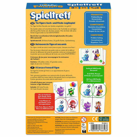 ThinkFun Friends: Spieltreff, Denkspiel, Logikspiel, Kinderspiel, ab 3 Jahren, 76653