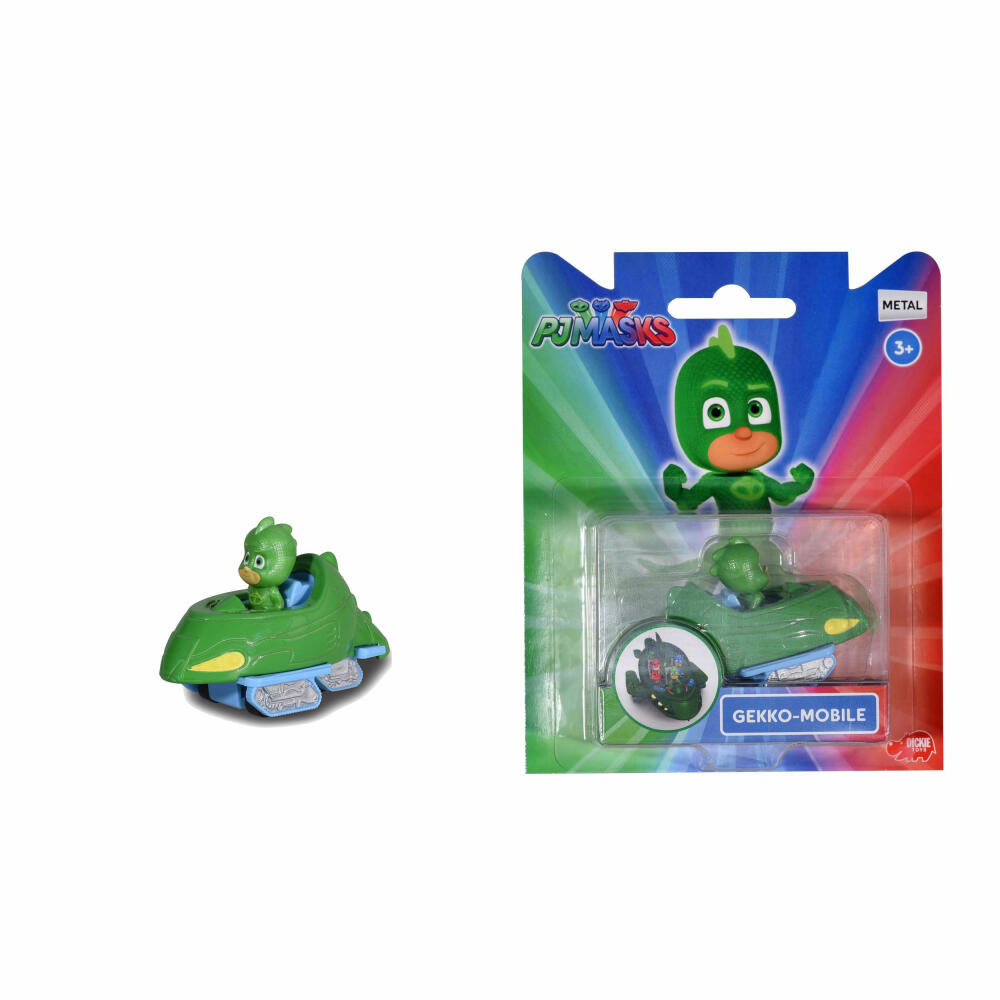 Dickie Toys PJ Masks Single Pack Gekko-Mobile, Gekko, Mobile, Toy Car, Model Car, Car, Toy, 203141001