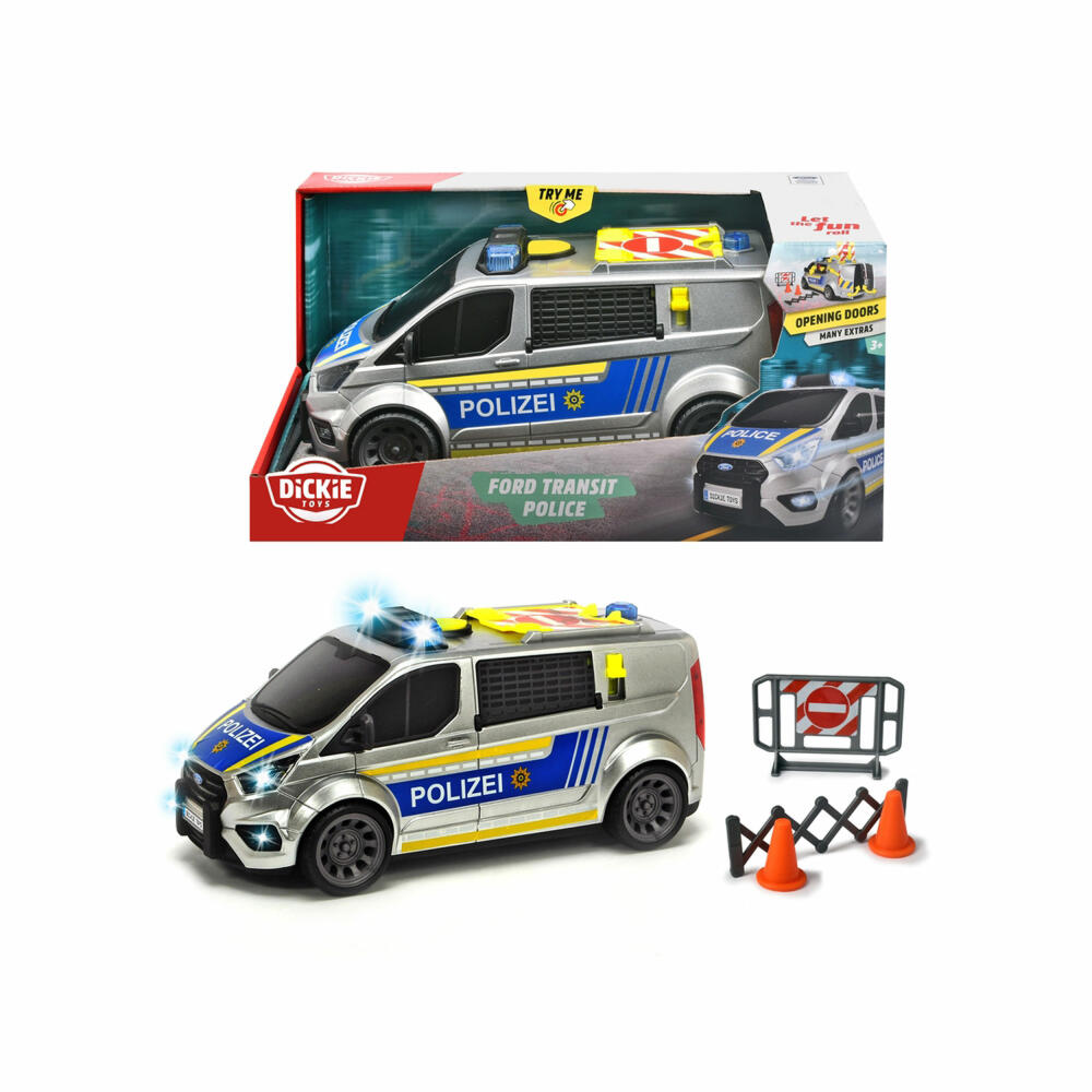 Dickie Toys Ford Transit Police, police car, police car, toy car, toy, 203715013