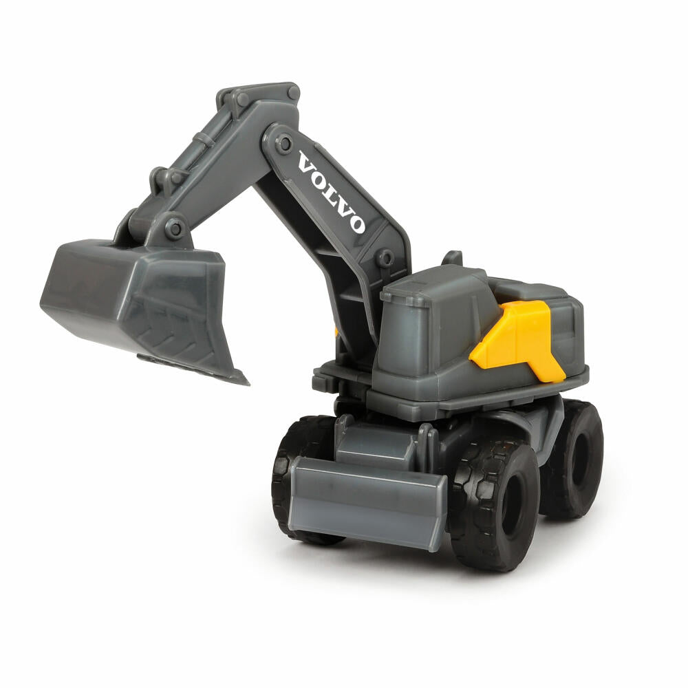 Dickie Toys Volvo Micro Workers, set of 5, construction site set, construction site, vehicles, excavator, wheel loader, roller, 203722008