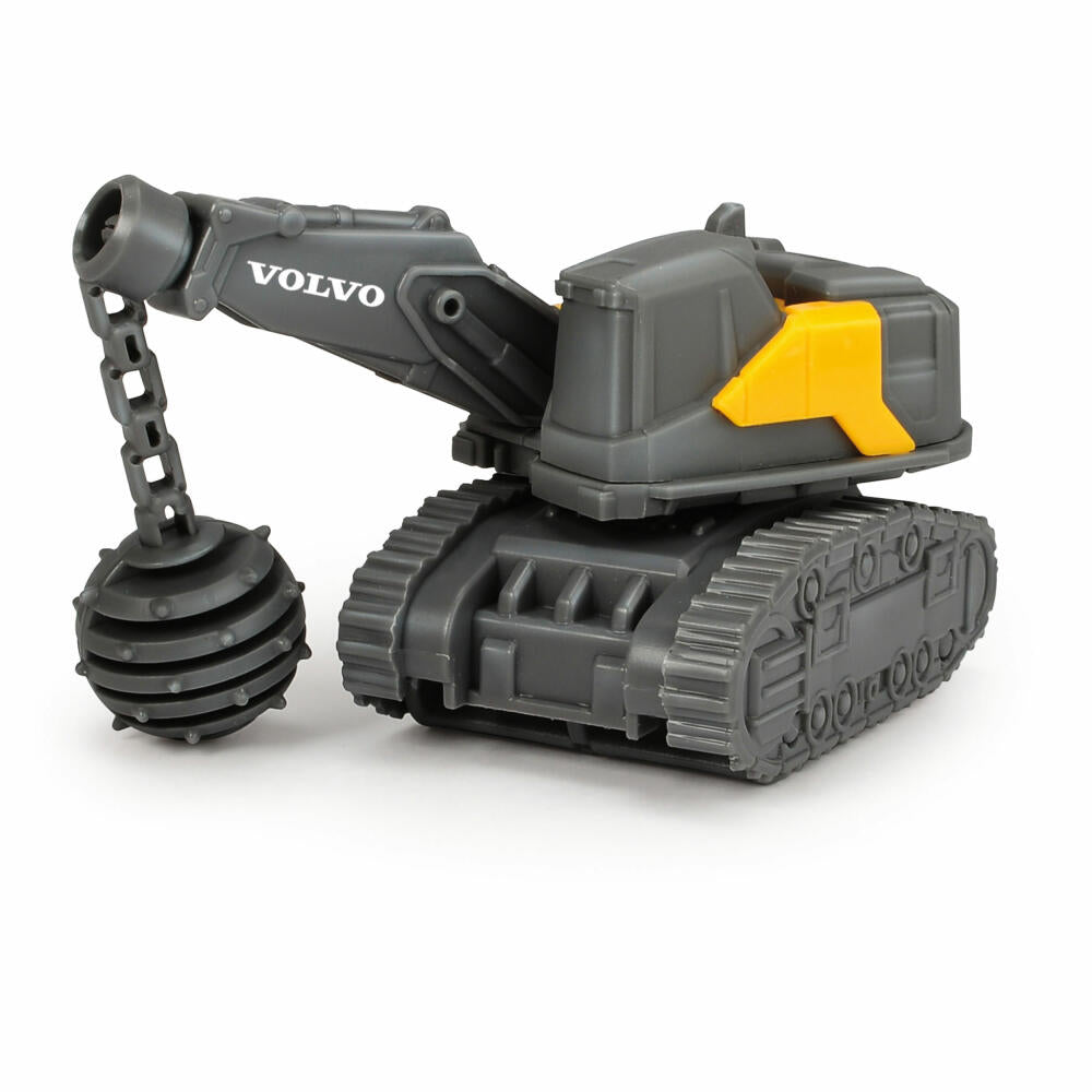 Dickie Toys Volvo Micro Workers, set of 5, construction site set, construction site, vehicles, excavator, wheel loader, roller, 203722008