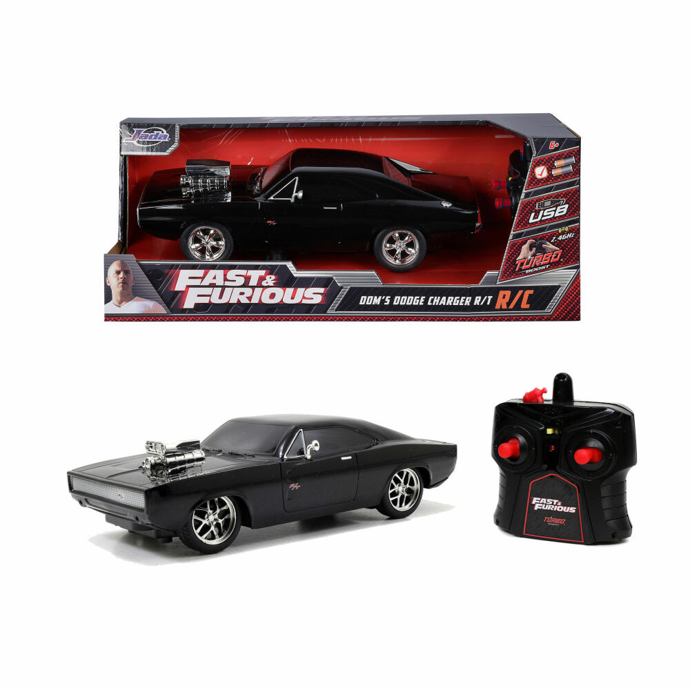 Jada Fast & Furious RC 1970 Dodge Charger, RC car, remote-controlled car, toy car, 253206004