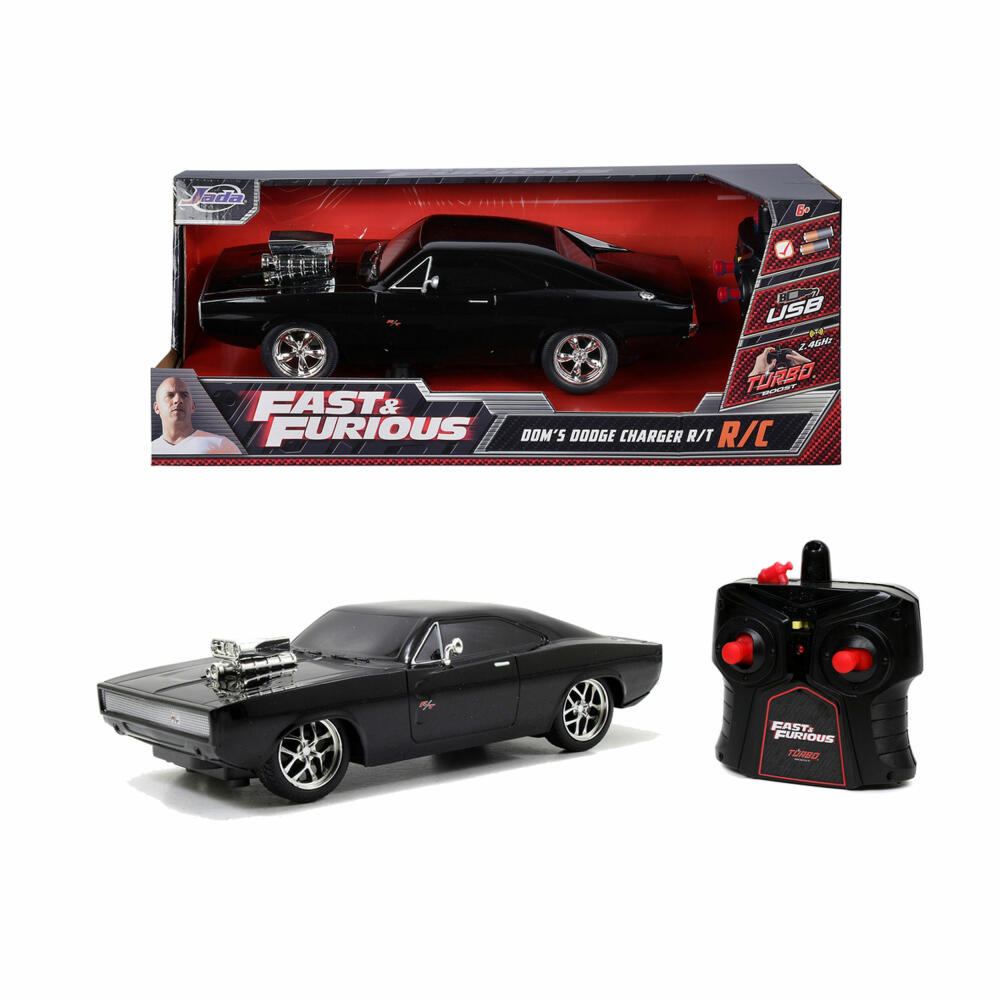 Jada Fast & Furious RC 1970 Dodge Charger, RC car, remote-controlled car, toy car, 253206004