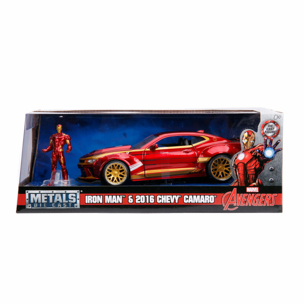 Jada Marvel Iron Man 2016 Chevy Camaro SS, model car, model car, model vehicle, scale 1:24, 253225003