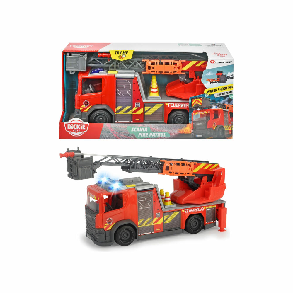 Dickie Toys Scania turntable ladder, fire engine, car, toy car, toy truck, toy, 203716017