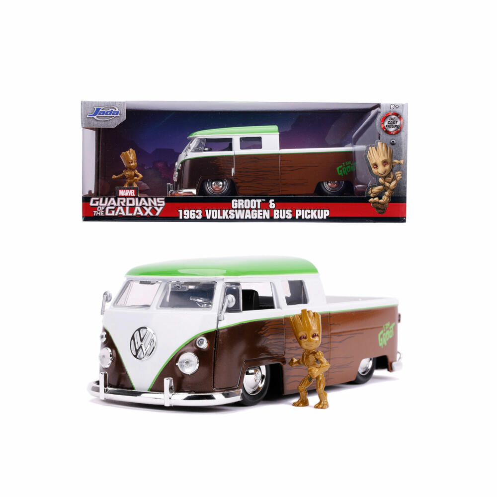 Jada Jada Marvel Groot 1963 Bus Truck, model car, model car, model vehicle, figure, scale 1:24, 253225013