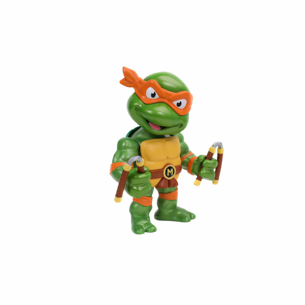 Jada Turtles 4 Michelangelo Figure, with Accessories, Collectible Figure, Toy, Orange, 10 cm, 253283002