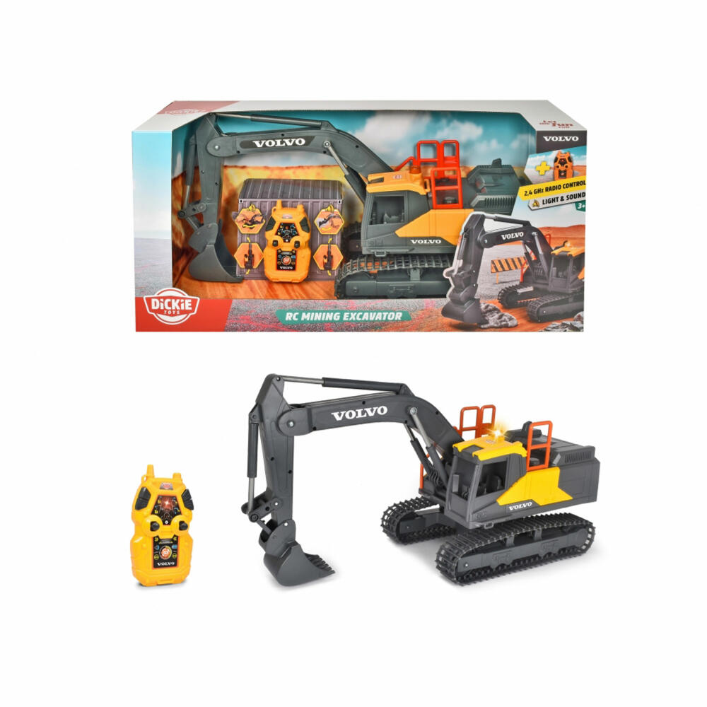 Dickie Toys RC Volvo Mining Excavator, remote-controlled excavator, toy, mobile excavator, 203729018