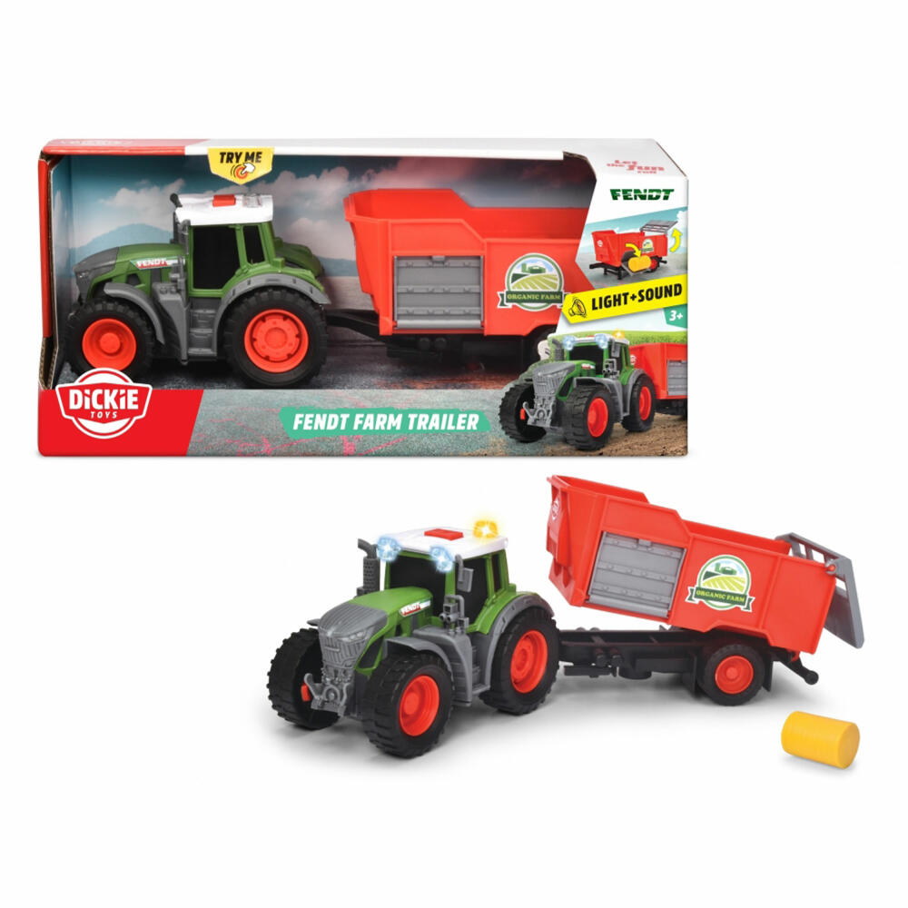 Dickie Toys Fendt Tractor with Trailer, Toy Vehicle, Toy, Car, Children, 203734001