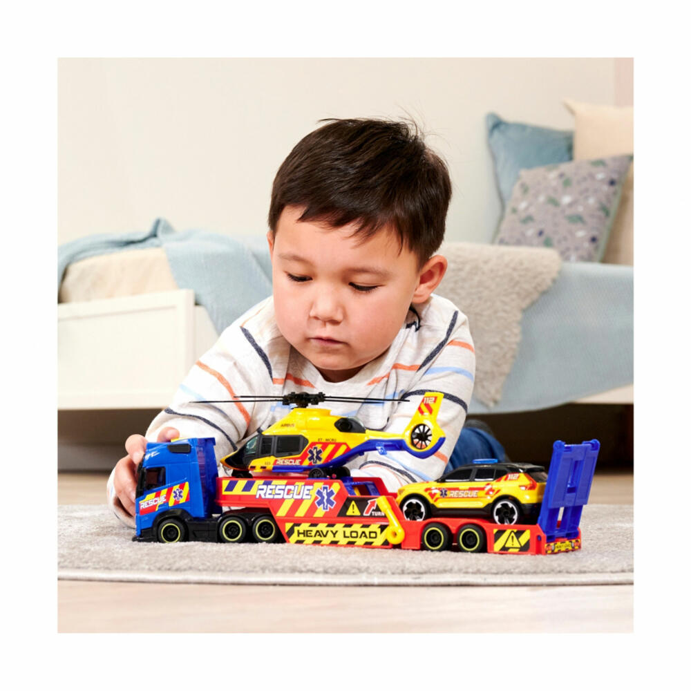 Dickie Toys Rescue Transporter, Transporter, Helicopter, Car, Toy, 203717005