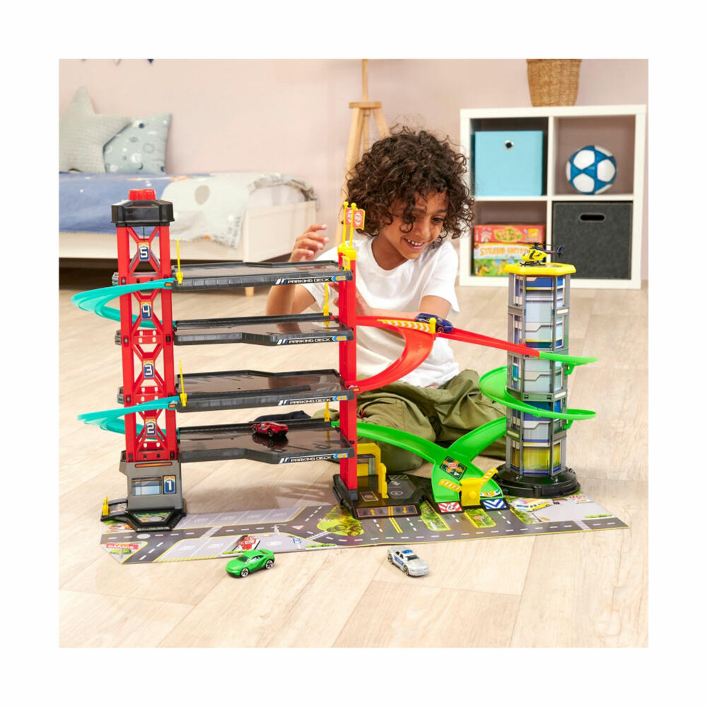 Dickie Toys Parkgarage, 4-stöckiges Parkhaus, Park Garage, Spielzeug, mit Aufzug, 203339000