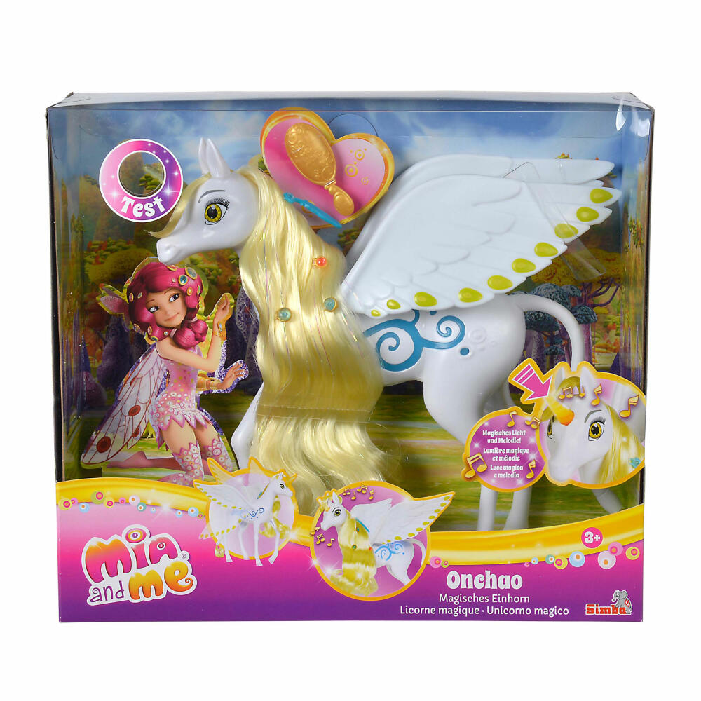 Simba Mia Magical Unicorn Onchao, Hair Styling, Girls, with Sound, Children, Toy, 25 cm, 109480095