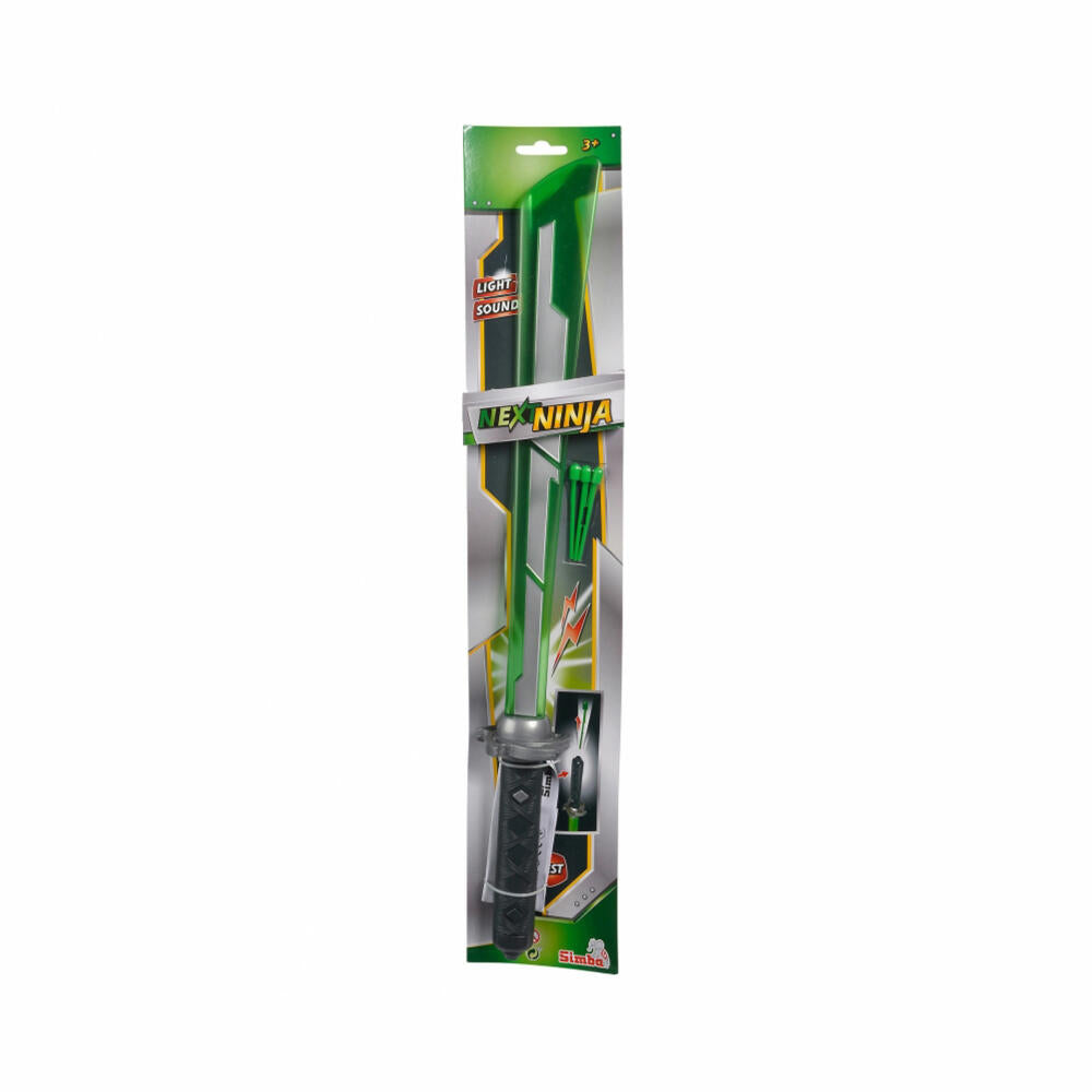 Simba Next Ninja Sword, Lightsaber, Toy Sword, with Shooting Function, Green, 108042237