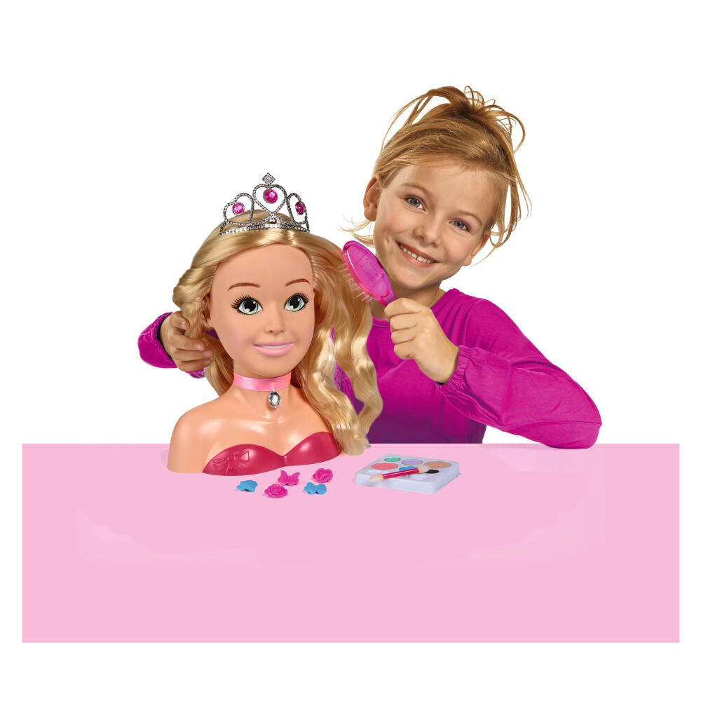 Simba Steffi Love Girls Princess Make-up and Hairdressing Head, Make-up Head, Hairdressing Head, Hairstyles, Make-up, 105560177