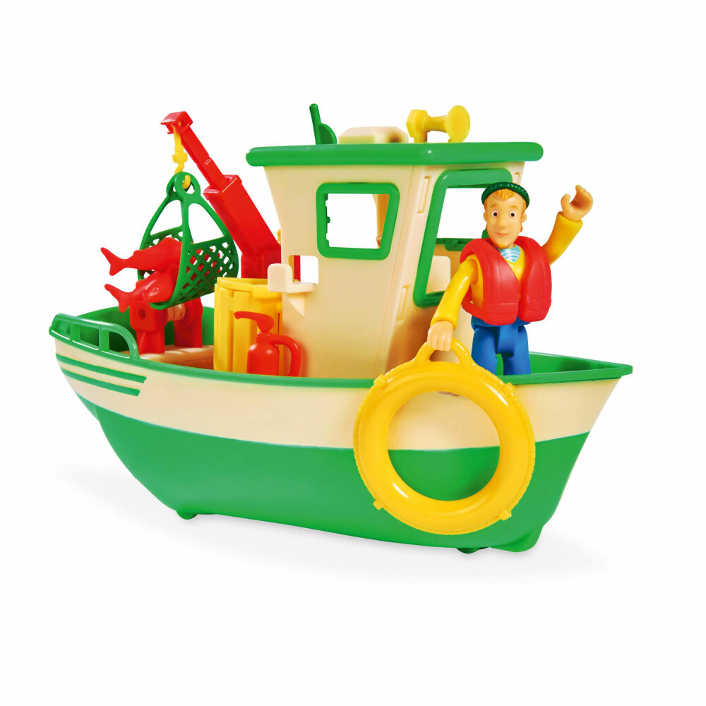 Simba Feuerwehrmann Sam Charlies Fischerboot, mit Figur, Boot, Spielzeugboot, Spielzeug, Kinder, 109251074