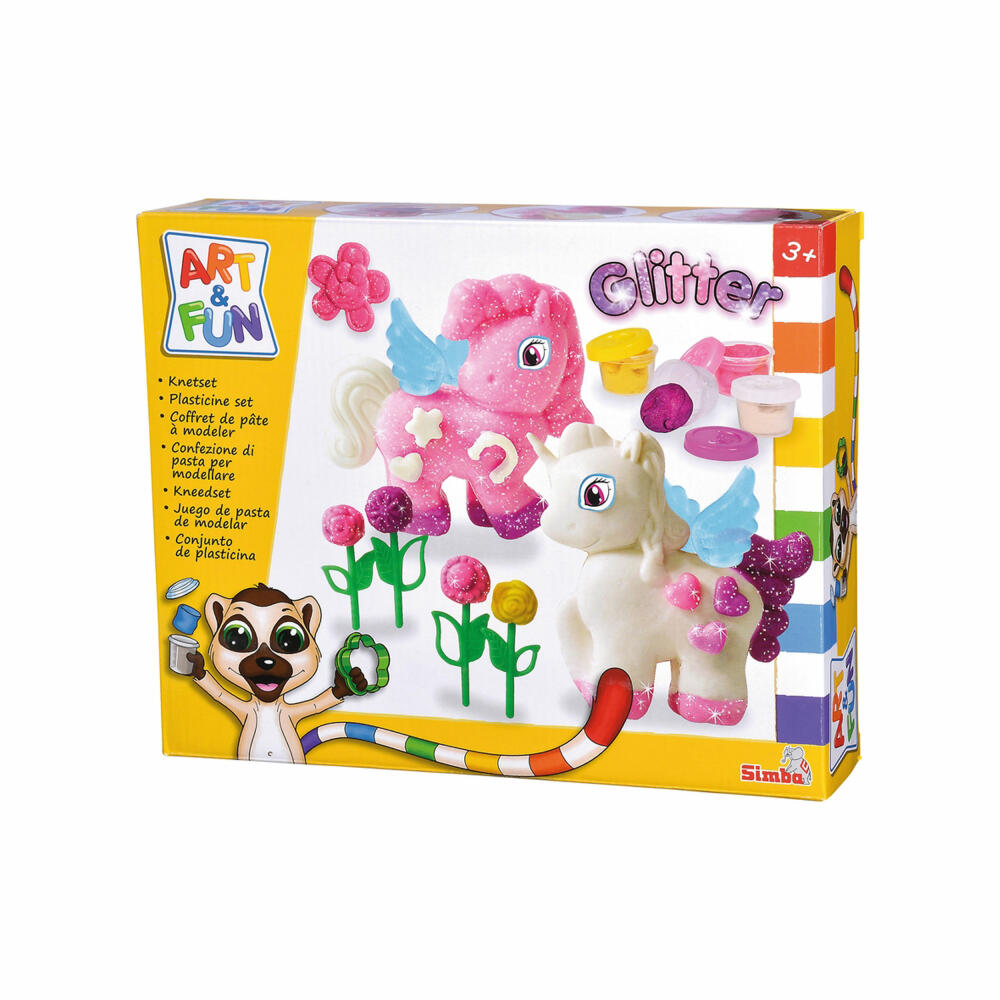 Simba Art & Fun Modelling Clay Set Unicorn, Modelling Clay Set, Modelling Clay, Glitter Modelling Clay, Modelling Clay, Children's Toy, Children's Toy, 106326016