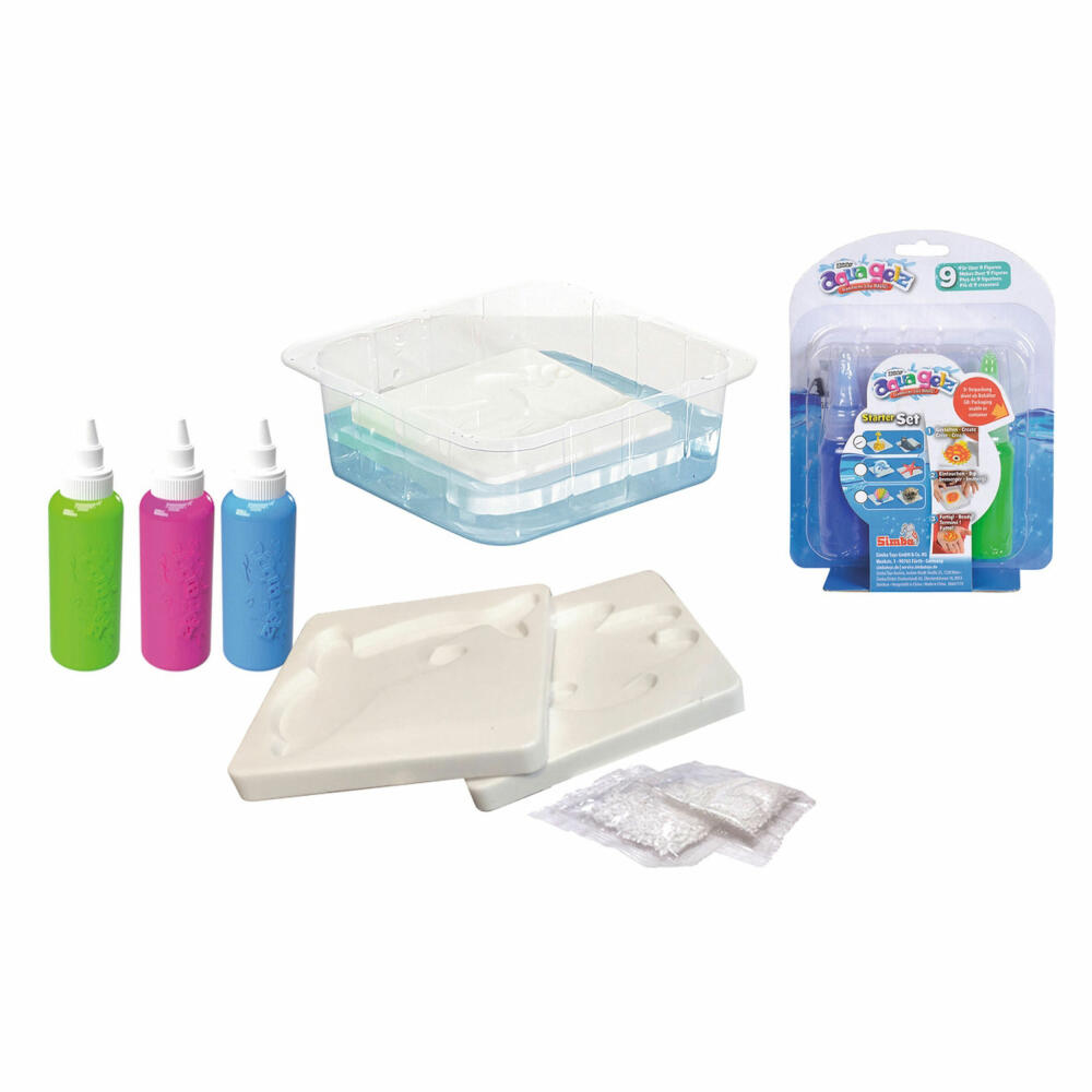 Simba Aqua Gelz Starter Set, Basteln, Figuren, 3D Figur, Wasser Gelfiguren, Gel, Gummifiguren, ab 6 Jahre, 106322450