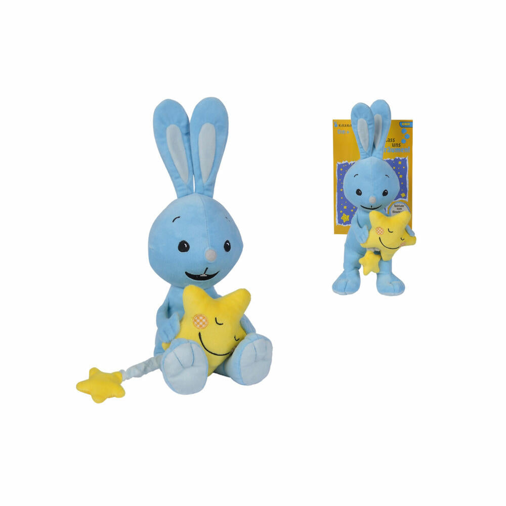 Simba KiKANiNCHEN music box, musical clock, rabbit, cuddly toy, music, Brahms lullaby, toy, 35 cm, 109461012