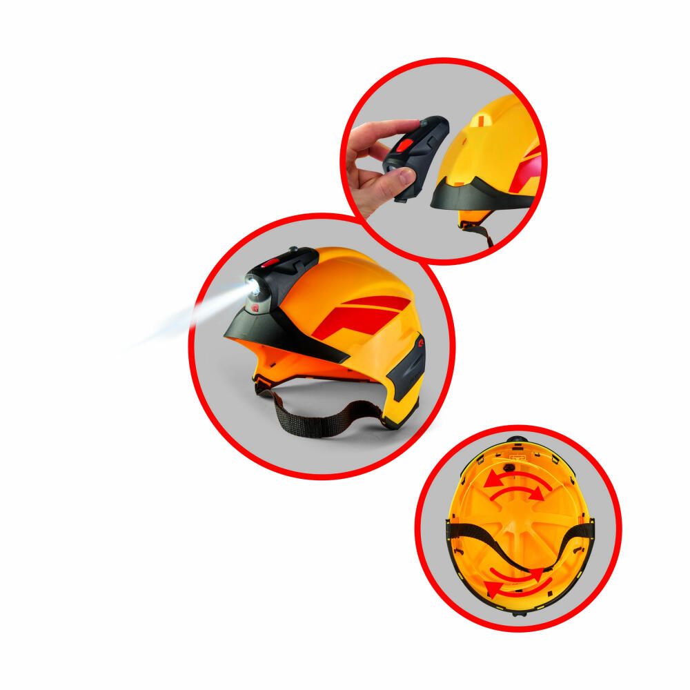 Simba Feuerwehr Helm Rosenbauer mit Licht, mit Helmlampe, Feuerwehr Helm, Spielzeug, Kinder, 108101000