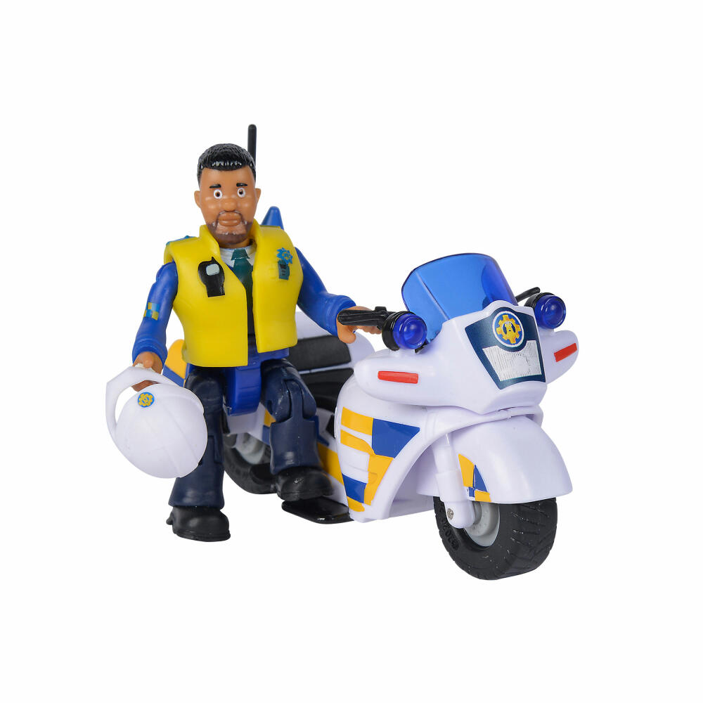 Simba Fireman Sam Police Motorcycle with Figure, Policeman, Police Motorcycle, Toy Figure, Toy, 109251092