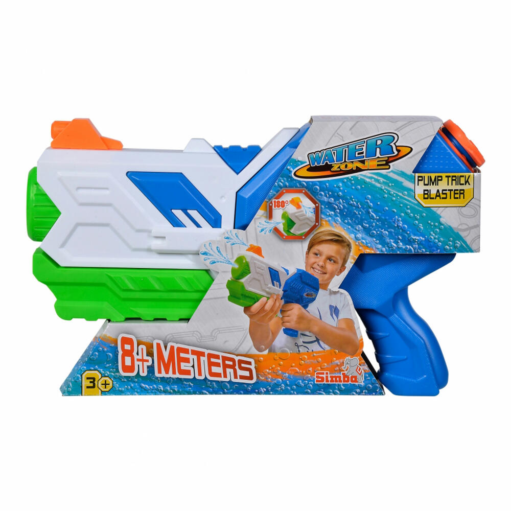 Simba Waterzone Pump Trick Blaster, with pump mechanism, water pistol, spray gun, 107276070