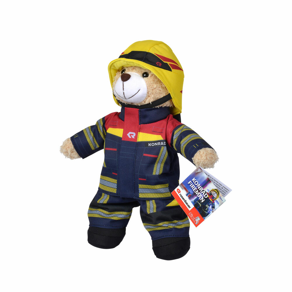 Simba Feuerwehr Plüschbär Rosenbauer, Kuscheltier, Stofftier, Plüschtier, Kuschelbär, 30 cm, 108101001