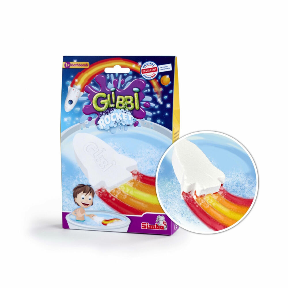 Simba Glibbi Rocket, bath bomb in rocket shape, rocket, bath ball, bubble bath, 105953541