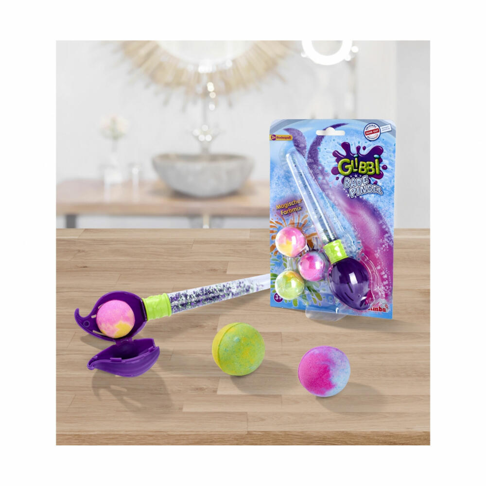 Simba Glibbi Bath Brush, Bath Toy, Bath Bomb, Bath Ball, Brush, Toy, 105953570