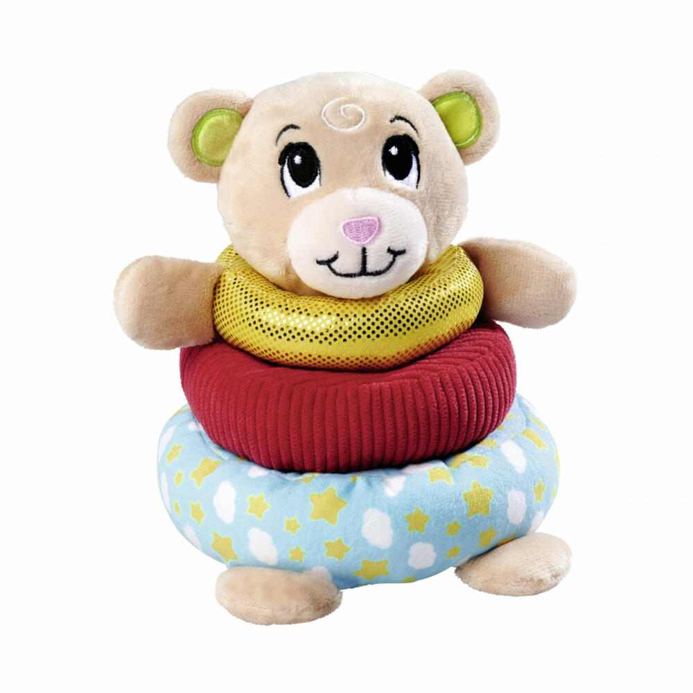 Simba ABC Teddy Plüsch Stapelring, Stapelspielzeug, Stabgreifling, Spielzeug, Baby, 104010118