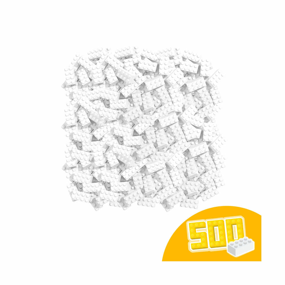 Simba Blox 500 Weiße 8er Steine lose, Bausteine, Bauklötze, Kinder Spielzeug, 500 Stück, Weiß, 104118930