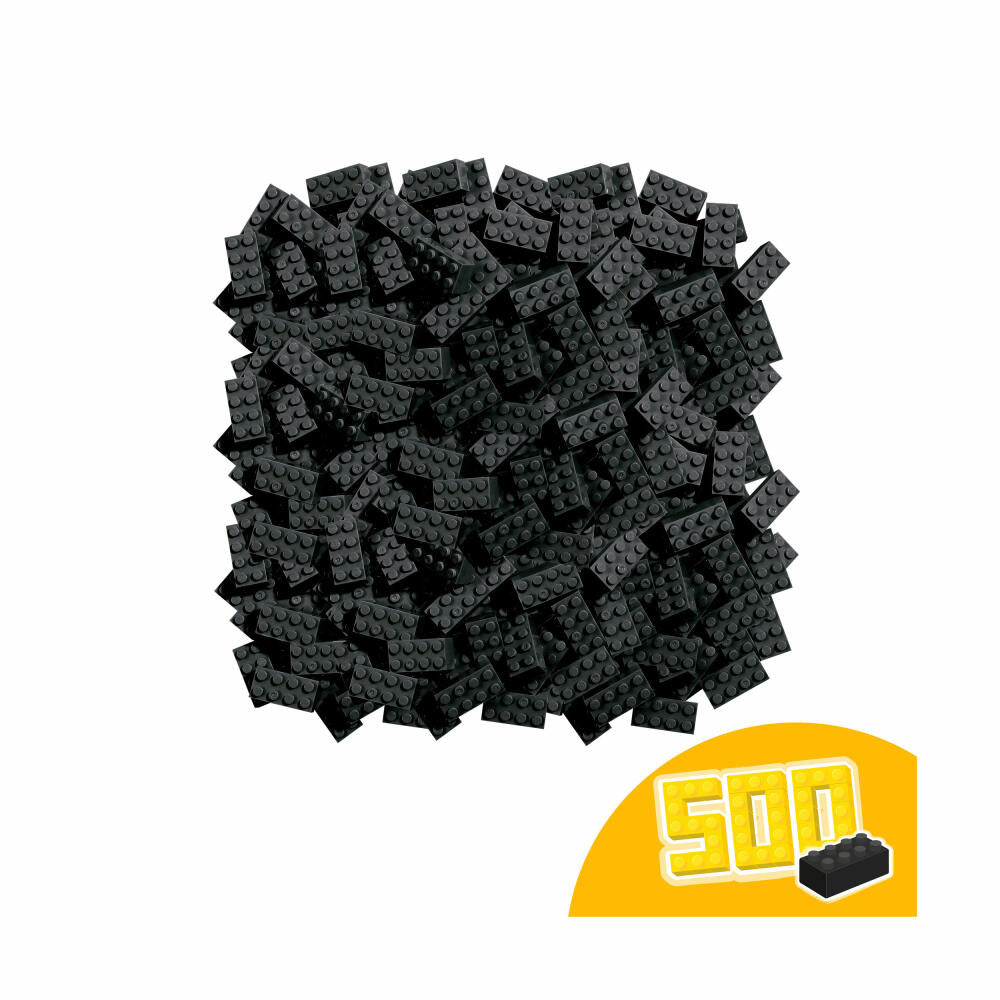 Simba Blox 500 Schwarze 8er Steine lose, Bausteine, Bauklötze, Kinder Spielzeug, 500 Stück, Schwarz, 104118935