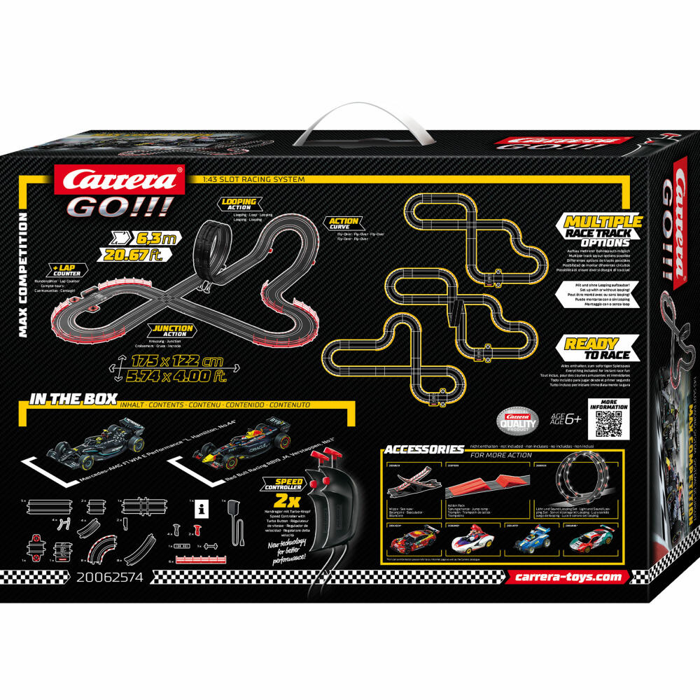 Carrera Autorennbahn Set GO!!! Max Competition, 1:43, 20062574