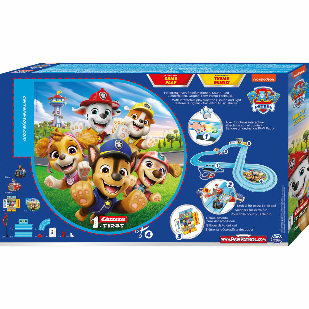 Carrera Autorennbahn Set First Paw Patrol - Race N Rescue, 1:50, 20063058