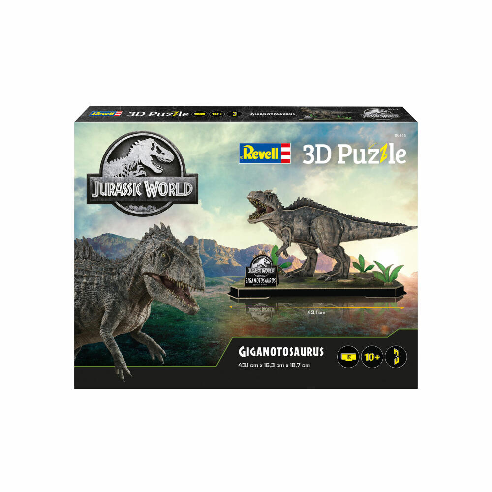 Revell 3D Puzzle Jurassic World - Giganotosaurus, Dinosaurier, 60 Teile, 00245