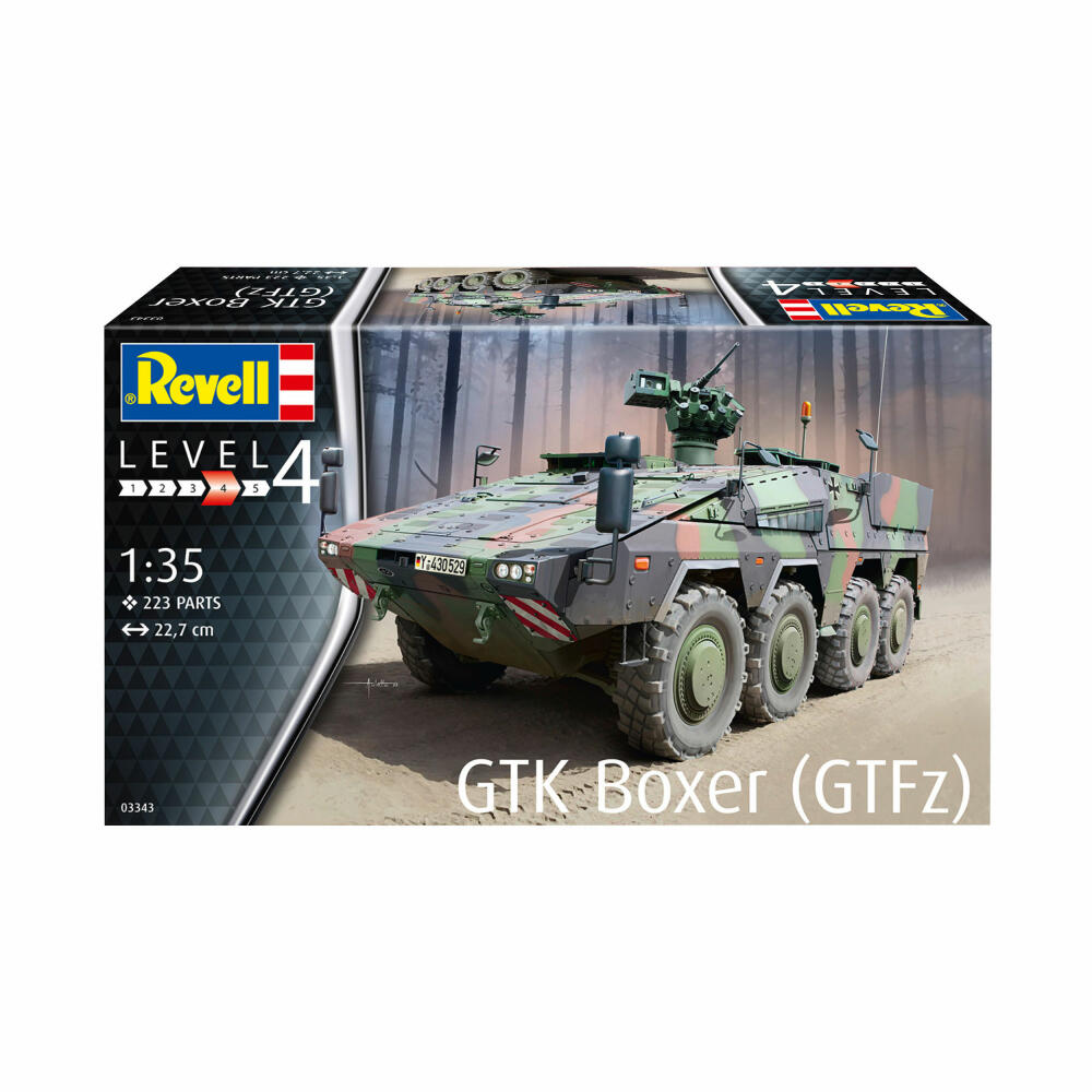 Revell Panzer-Modellbausatz GTK Boxer GTFz, Militär, 223 Teile, 1:35, 03343