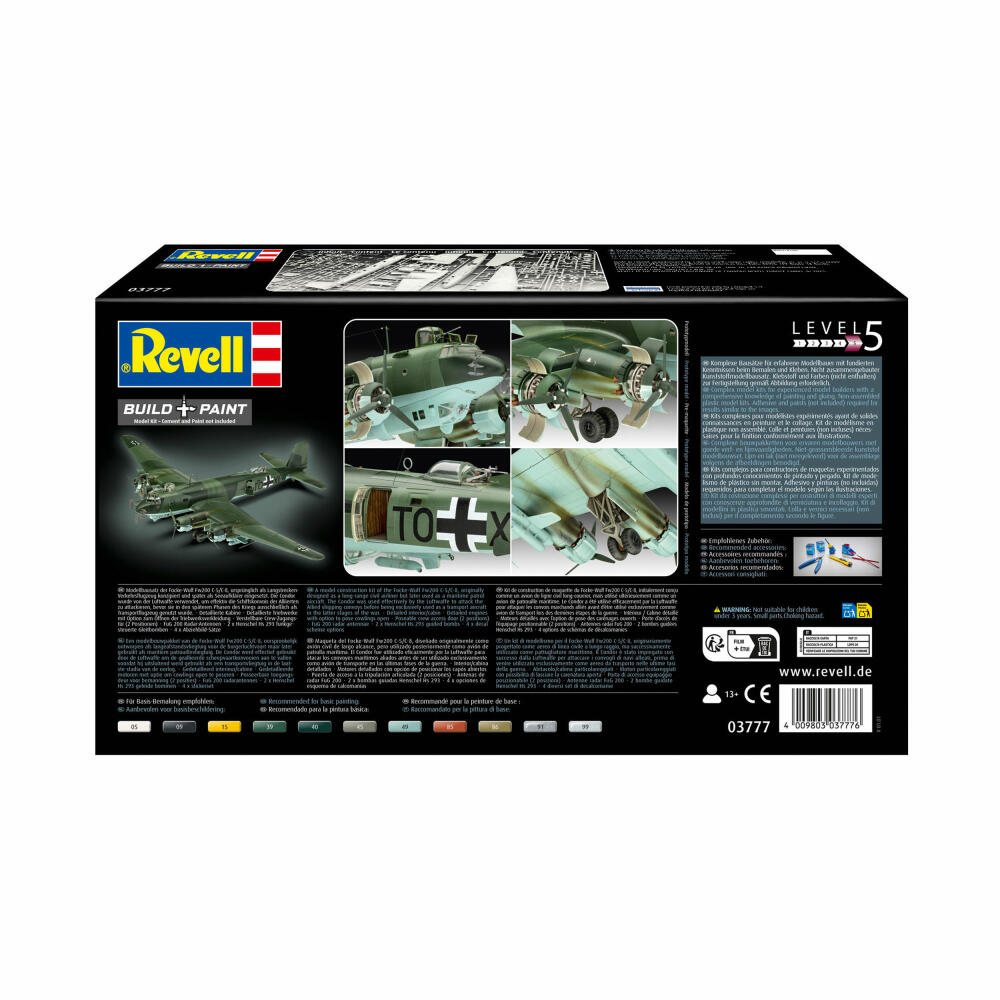 Revell Flugzeug-Modellbausatz Focke-Wulf Fw 200 C-5/C-8 Condor, 240 Teile, 1:72, 03777
