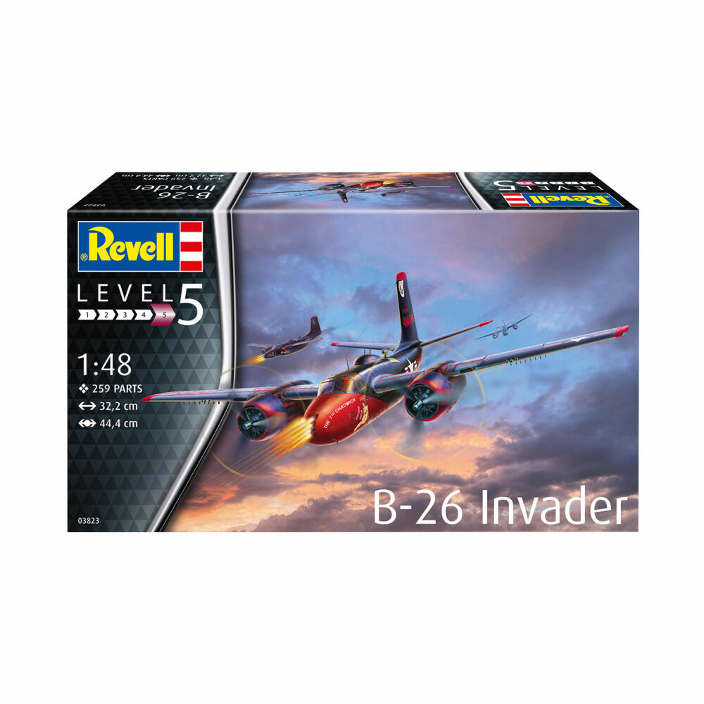 Revell Flugzeug-Modellbausatz B-26 Invader, 259 Teile, 1:48, 03823