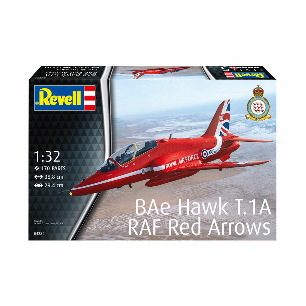 Revell Flugzeug-Modellbausatz BAe Hawk T.1A RAF Red Arrows, 170 Teile, 1:32, 04284