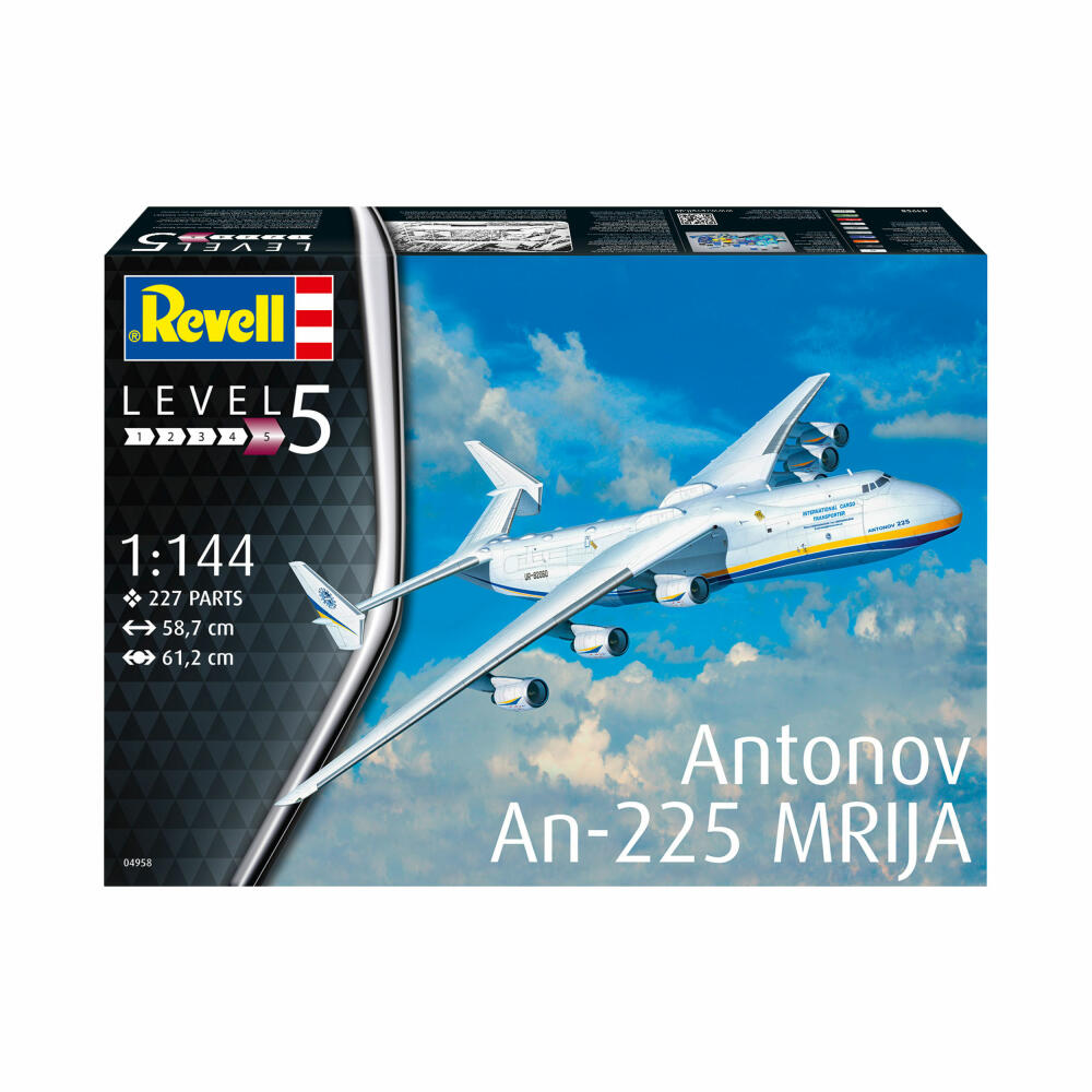 Revell Flugzeug-Modellbausatz Antonov An-225 Mrija, 227 Teile, 1:144, 04958