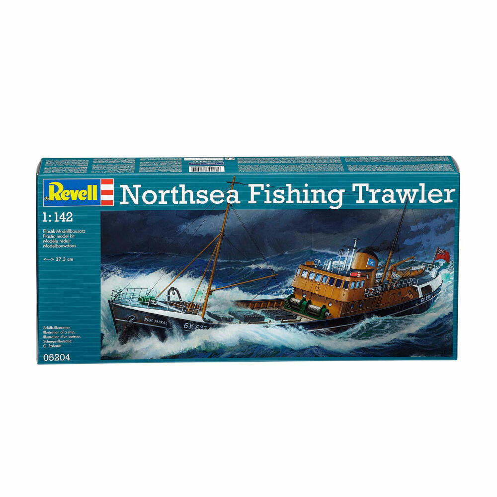 Revell Schiff-Modellbausatz Northsea Fishing Trawler, Fischkutter, 61 Teile, 1:142, 05204