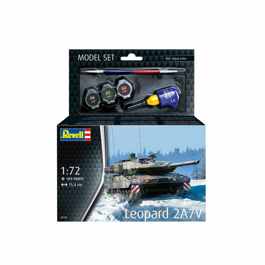 Revell Panzer-Modell-Set Leopard 2 A7V, Militär, MBT, 189 Teile, 1:72, 63355