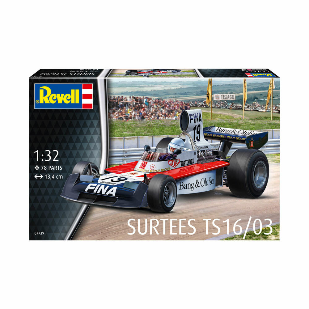 Revell Fahrzeug-Modellbausatz Surtees TS16/03, Rennauto, 78 Teile, 1:32, 07739