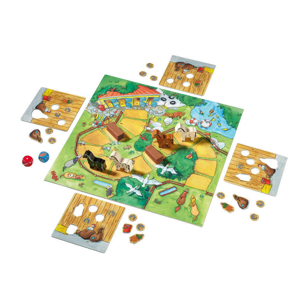 HABA Hoppe Reiter, dice game, tactical game, children's game, games, toys, 4321