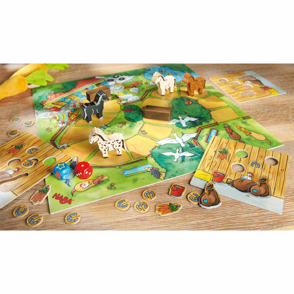 HABA Hoppe Reiter, dice game, tactical game, children's game, games, toys, 4321