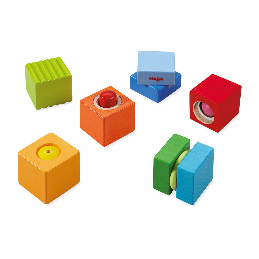 HABA Entdeckersteine Klangspaß, 6-tlg., Holzbausteine, Bausteine, Spielzeug, 7628