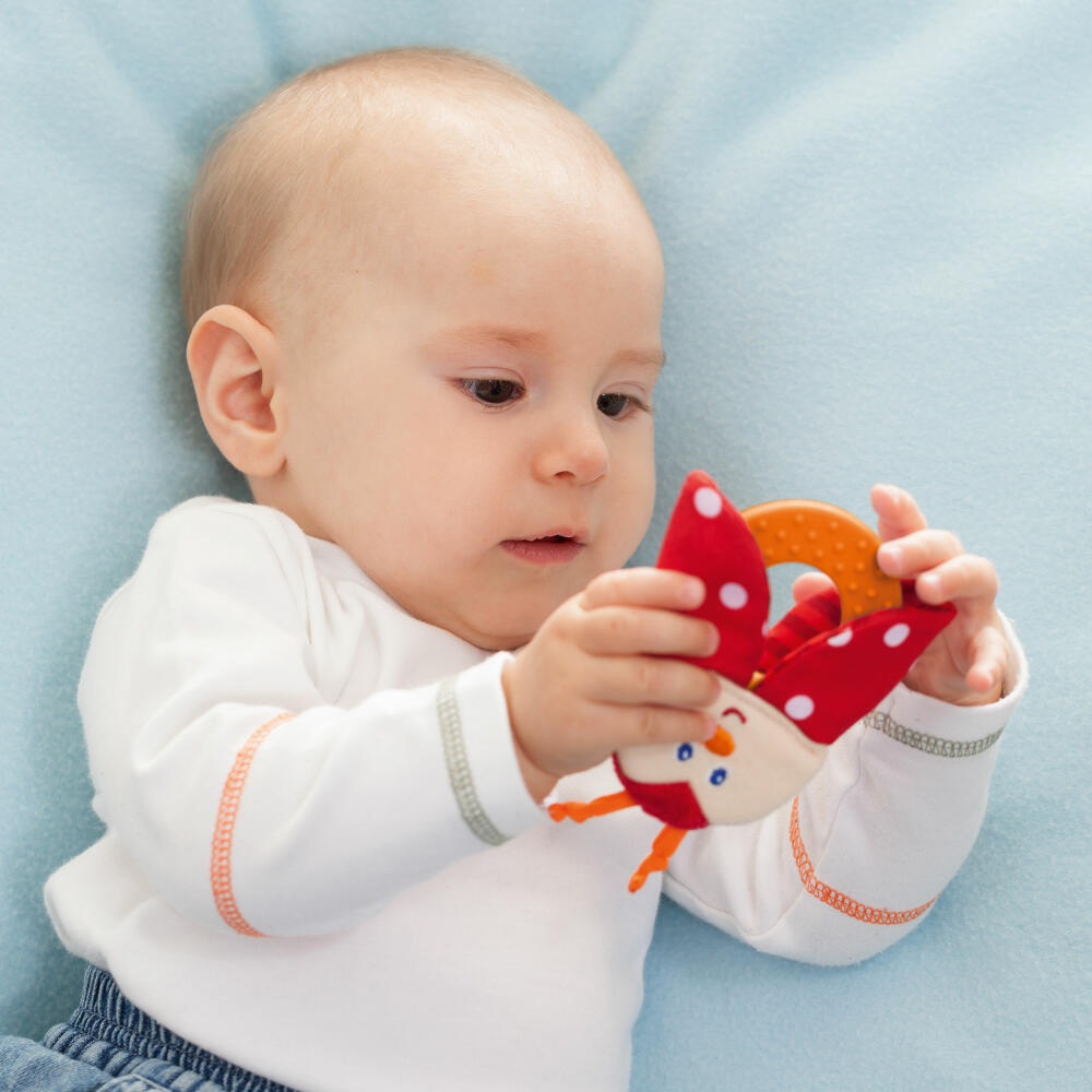 HABA Beißkerl Ladybug, teething ring, grasping toy, crackling foil, toy, from birth, 2011684001