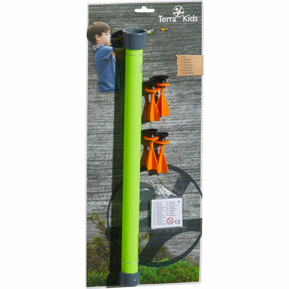 HABA Terra Kids Blasrohr, Pusterohr, mit weichen Saugnäpfen, Kinder Spielzeug, ab 6 Jahren, 1303428001
