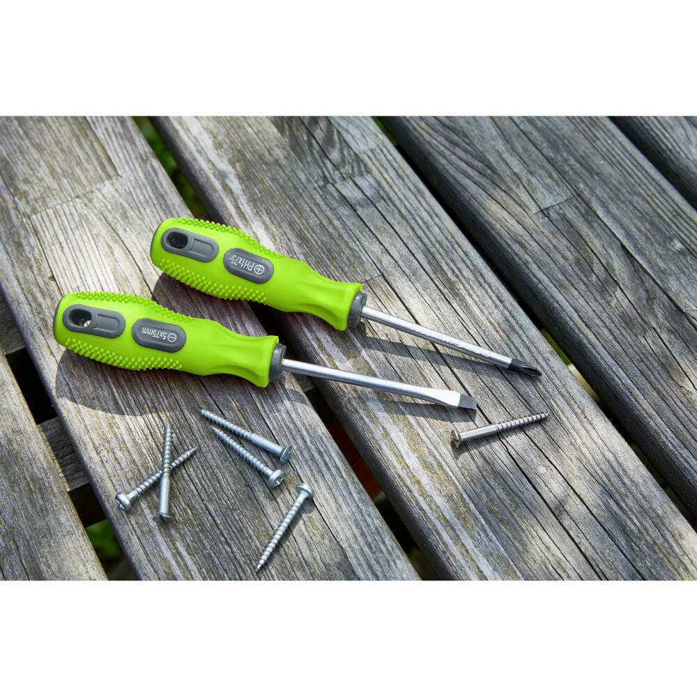 HABA Terra Kids Schraubendreher-Set, 2-tlg., Kreuzschraubendreher, Schlitzschraubendreher, Kinder, Werkzeug, ab 6 Jahren, 1303626001